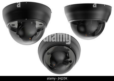 3D rendering security fotocamera o telecamera TVCC isolato su bianco Foto Stock