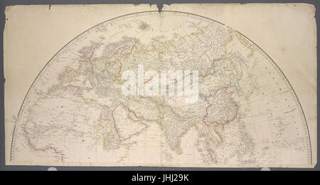 Mappa del mondo su una proiezione globulare (NYPL b15514847-1618949) Foto Stock