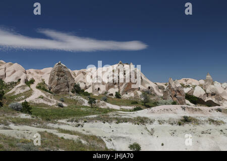 Formazione di roccia in Uchisar Town, Cappadocia, Turchia Foto Stock