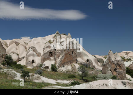 Formazione di roccia in Uchisar Town, Cappadocia, Turchia Foto Stock