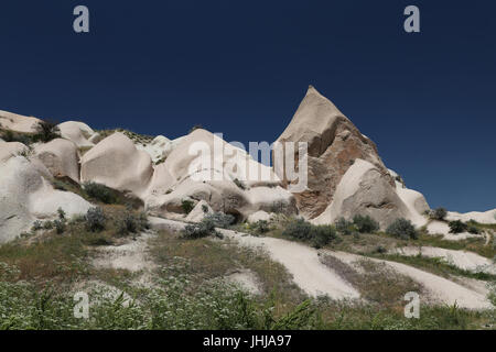 Formazione di roccia in Uchisar Town, Cappadocia, Turchia Foto Stock