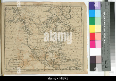 Una nuova mappa del Nord America ma racconteremo tutte le nuove scoperte, 1797 (NYPL b15369770-433664) Foto Stock
