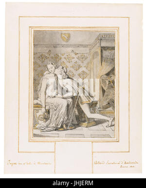 Jean-Auguste-Dominique Ingres - Paolo et Francesca (1816 disegno) Foto Stock