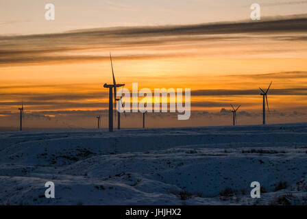 Tramonto da mori al di sopra di Rochdale Foto Stock