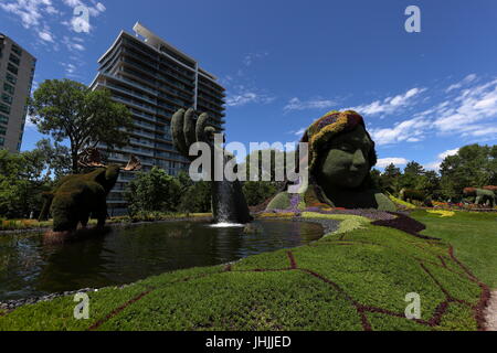 MosaïCanada 150 è un evento orticola in Gatineau Qc Canada per celebrare il centocinquantesimo anniversario della Confederazione. Foto Stock