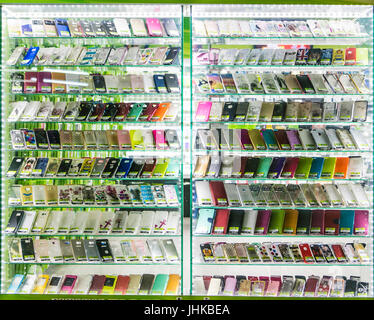 Casse del telefono Foto Stock