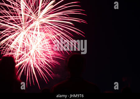 Fuochi d'artificio presi sul Canada il giorno Foto Stock