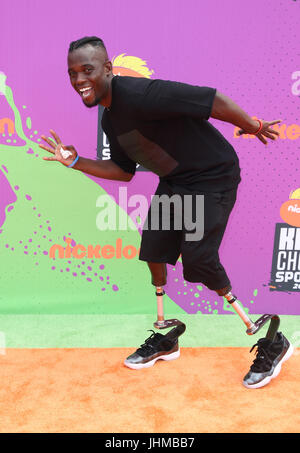 Los Angeles, Stati Uniti d'America. 13 lug 2017. Blake Leeper, a Nickelodeon Kids' scelta Sports Awards 2017 presso il padiglione di Pauley, la California il 13 luglio 2017. Credito: MediaPunch Inc/Alamy Live News Foto Stock