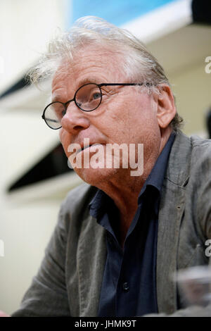 Montreal, Canada. 14 Luglio, 2017. Daniel Cohn-Bendit intervistata prima di dare una lezione a Montreal.Credit:Mario Beauregard/Alamy Live News Foto Stock