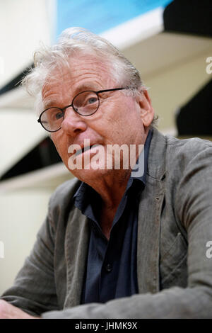 Montreal, Canada. 14 Luglio, 2017. Daniel Cohn-Bendit intervistata prima di dare una lezione a Montreal.Credit:Mario Beauregard/Alamy Live News Foto Stock