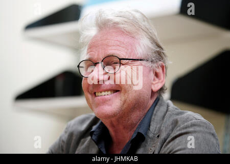 Montreal, Canada. 14 Luglio, 2017. Daniel Cohn-Bendit intervistata prima di dare una lezione a Montreal.Credit:Mario Beauregard/Alamy Live News Foto Stock