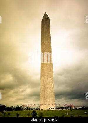 Il National Mall e il Monumento a Washington Foto Stock