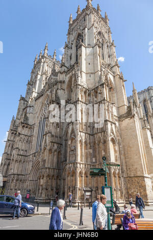 York Minster,Deangate,York,l'Inghilterra,UK Foto Stock