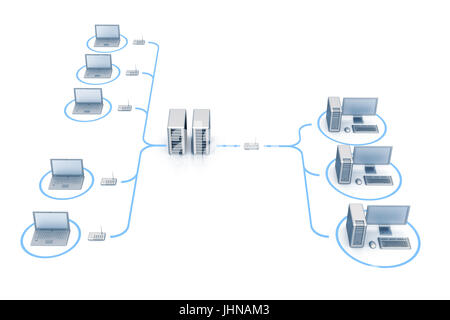 Rete digitale sfondo grafico Foto Stock