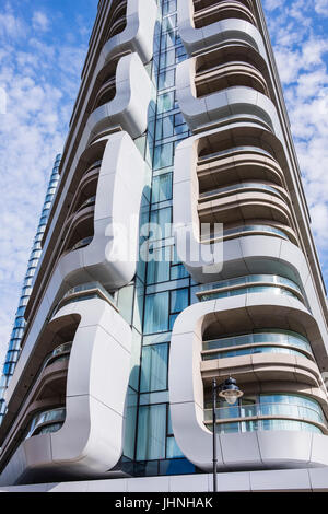 Il canaletto torre residenziale, City Road, London, England, Regno Unito Foto Stock