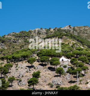 MIJAS, Andalusia/Spagna - 3 Luglio : cappella sulla collina vicino a Mijas in Andalucia Spagna il 3 Luglio 2017 Foto Stock