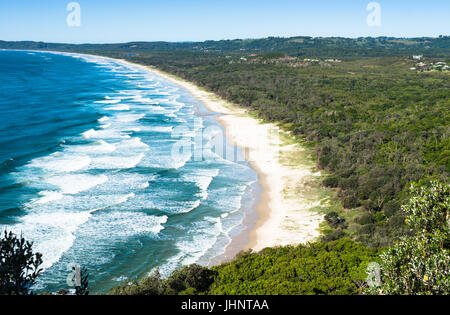 Byron Bay, Nuovo Galles del Sud, Australia. Tallow Beach confinante Arakwal National Park Foto Stock