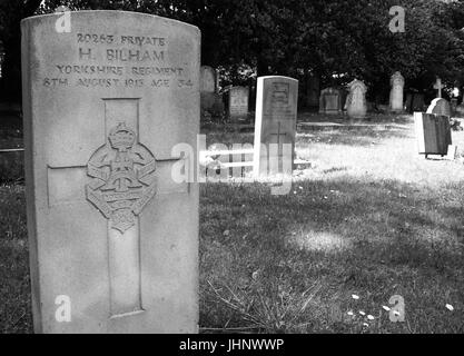 Manor Road cimitero, Scarborough Foto Stock