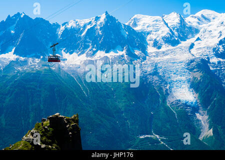 Panorama di Mont Blanc da Le Brevent, Chamonix, Francia Foto Stock