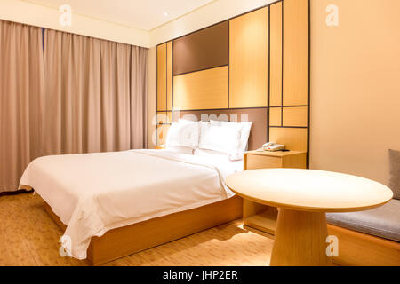 Il Interial vista di un lussuoso Hotel stanza. Foto Stock