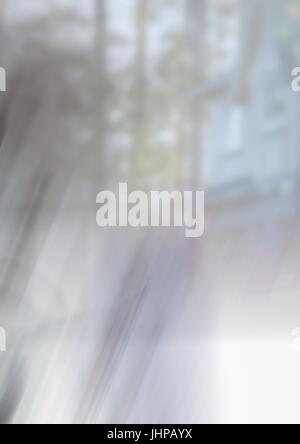 Composito Digitale del lavoratore edile nella parte anteriore del sito in costruzione Foto Stock