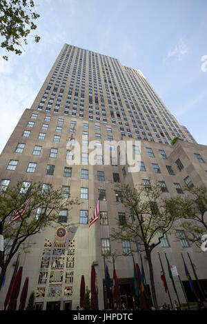 International building Rockefeller Center di New York City STATI UNITI D'AMERICA Foto Stock