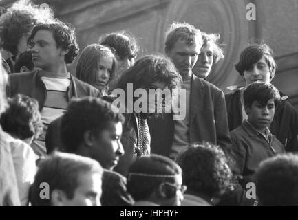 David Peel (con gli occhiali) nel parco centrale 1969 Foto Stock