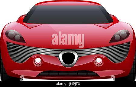 Vettore di auto su sfondo bianco. Business sport automobile isolato. Illustrazione Vettoriale