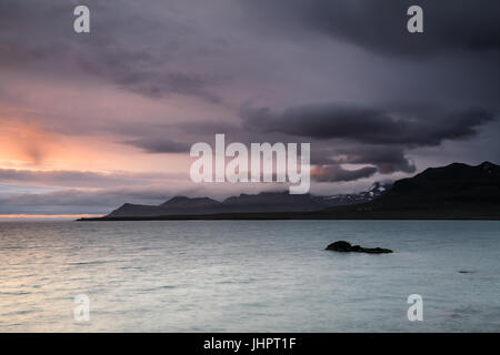 Sunrise in western Islanda Foto Stock