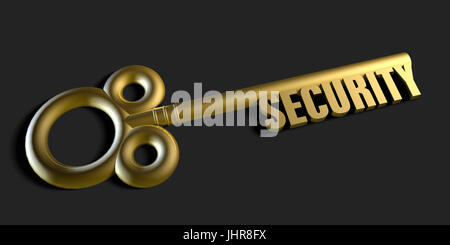 La chiave per la sicurezza come un concetto Foto Stock