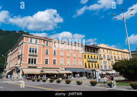 Piazza Cavour a Como Il Lago di Como Lombardia Italia Foto Stock