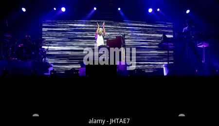 Collegno, Italia 15 luglio 2017 Il cantante italiano Samuel Romano (Dai Subsonica) suona al Festival dei Fiori Credito: Alberto Gandolfo/Alamy Live News Foto Stock