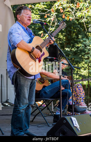 Vancouver, Canada. Il 15 luglio 2017. Ferron, quarantesimo annuale di Vancouver Folk Music Festival, Vancouver, British Columbia, Canada. Credito: Michael Wheatley/Alamy Live News Foto Stock