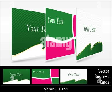 Set di business modelli di schede Illustrazione Vettoriale