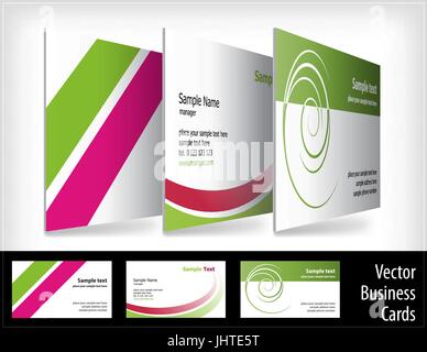 Set di business modelli di schede Illustrazione Vettoriale