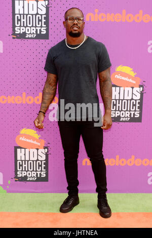 Von Miller partecipa 2017 Nickelodeon Kids' Choice Sports Awards Pauley Pavilion Los Angeles, California, luglio 13,2017. Foto Stock