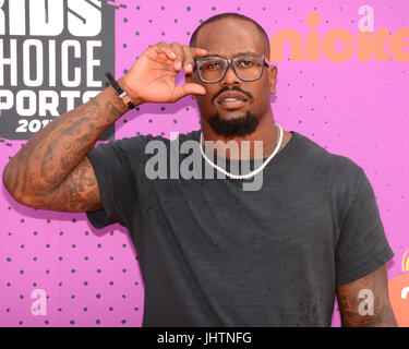 Von Miller partecipa 2017 Nickelodeon Kids' Choice Sports Awards Pauley Pavilion Los Angeles, California, luglio 13,2017. Foto Stock