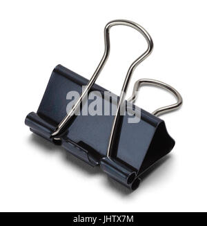 Carta Clip legante isolati su sfondo bianco. Foto Stock