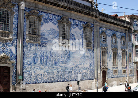 Azulejos coperto Do Carmo chiesa Foto Stock