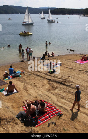 Polanczyk, Solina Lago , Polonia Foto Stock