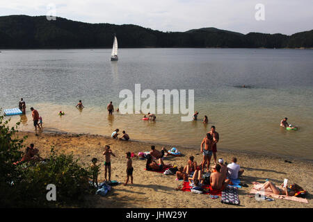 Polanczyk, Solina Lago , Polonia Foto Stock