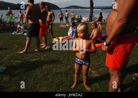 Polanczyk, Solina Lago , Polonia Foto Stock