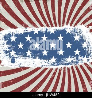 American sfondo patriottico. In stile vintage. Vettore, EPS10 Illustrazione Vettoriale