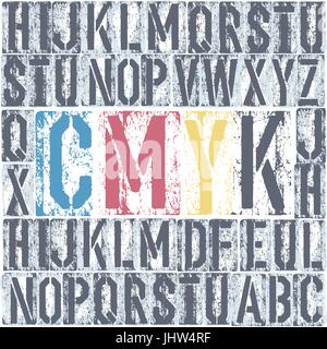 CMYK per la stampa tipografica poster. Vettore, EPS8 Illustrazione Vettoriale