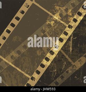 Grunge striscia di pellicola dello sfondo. Vettore Illustrazione Vettoriale