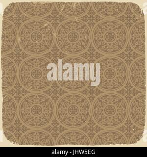 Età vintage sfondo con antica seamless pattern. Illustrazione vettoriale EPS10. Illustrazione Vettoriale