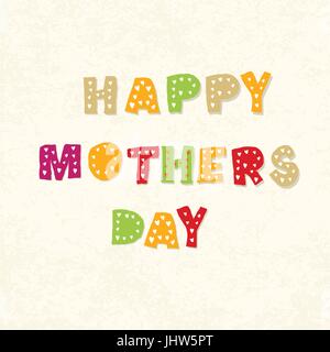 Felice Festa della mamma biglietto di auguri Modello. Vettore Illustrazione Vettoriale