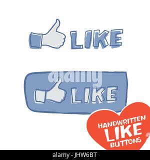 Come horisontal i pulsanti impostati. Vettore, EPS10 Illustrazione Vettoriale