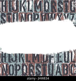 La stampa tipografica seamless sfondo con striscia grunge per il testo. Vettore Illustrazione Vettoriale