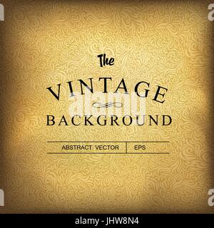 Golden vintage background. Template vettoriale Illustrazione Vettoriale